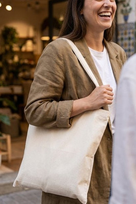 Label Serie LS42L - Große Einkaufstasche 100% Baumwolle