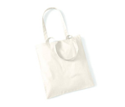 Label Serie LS42L - Borsa Shopper Grande in Cotone con Manici Lunghi