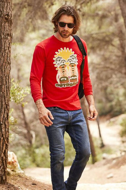 Fruit of the Loom SC233 - T-Shirt Homme Manches Longues 100% coton