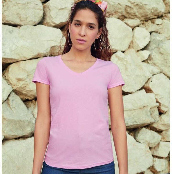 Fruit of the Loom SC601 - Women's V-Neck T-Shirt