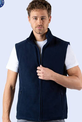 Starworld SW73N - Starworld Heren Fleece Vest Met Hoge Kraag