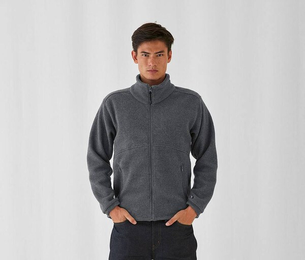 B&C BC600 - Warme Herensweater met Rits en Fleecevoering