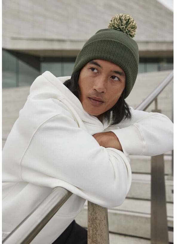 Beechfield BF450 - Cappello Invernale con Pompom Bicolore