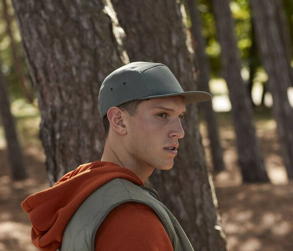 Beechfield BF654 - Adjustable 5 Panel Canvas Cap with Ventilation