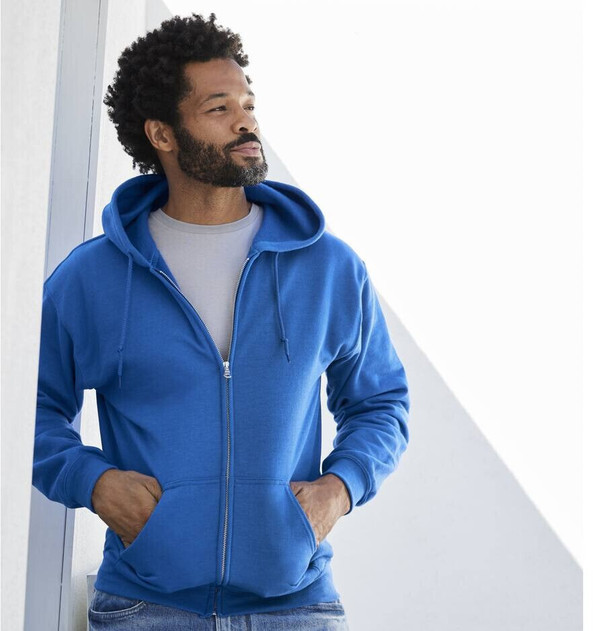 Gildan GN960 - Men's All-Season Full Zip Hoodie with Kangaroo Pockets