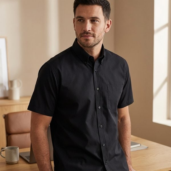 Russell Collection JZ957 - 100% bomull, strykefri skjorte for menn