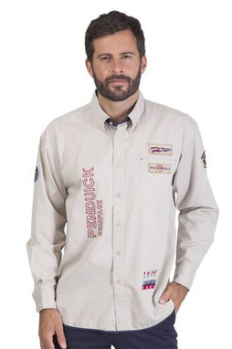 Pen Duick PK690 - Embroidered Twill Heritage Shirt with Patches