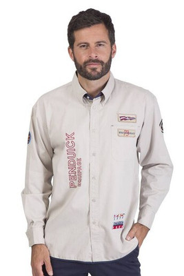 Pen Duick PK690 - Retro Skjorte med Broderi og Patches