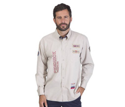 Pen Duick PK690 - Camisa Vintage com Bordados e Patches