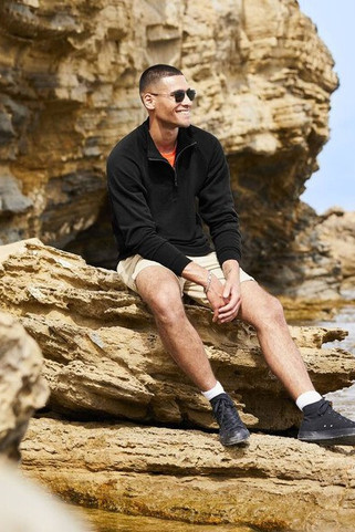 Fruit of the Loom SC376 - Genser i bomull med glidelås for menn