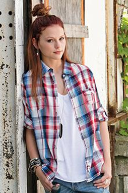 Burnside 5222 - LADIES PLAID PATTERN WOVEN