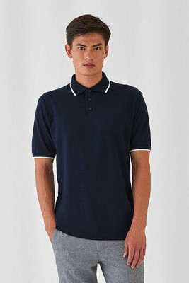 B&C BC430 - Cotton Polo Shirt with Contrasting Collar and Sleeves