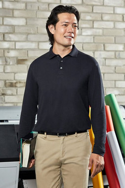 Harriton M265L - 5.6 oz. Easy Blend Long-Sleeve Polo