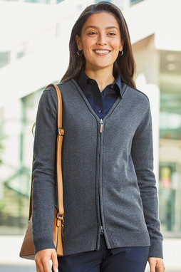Devon & Jones DG478W - Ladies Manchester Fully-Fashioned Full-Zip Sweater