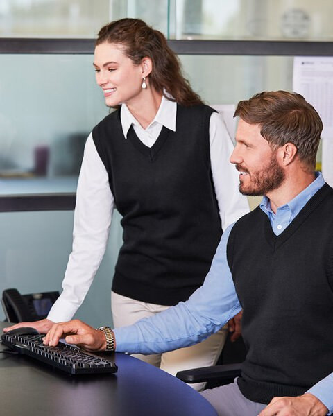Harriton M415W - Ladies Pilbloc V-Neck Sweater Vest