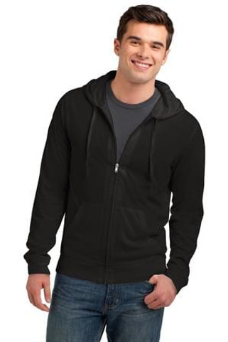 District DT1100 - District® Young Mens Jersey Full-Zip Hoodie