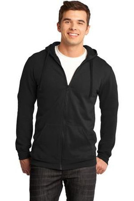 District DT800 - Young Mens The Concert Fleece Full-Zip Hoodie