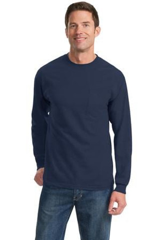 Port & Company PC61LSP - Long Sleeve Essential Pocket Tee