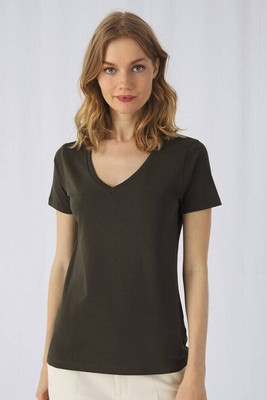 B&C BC045 - Organic Cotton V-Neck Women's Tee - Soft & Affordable