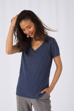 B&C BC058 - Womens tri-blend v-neck t-shirt
