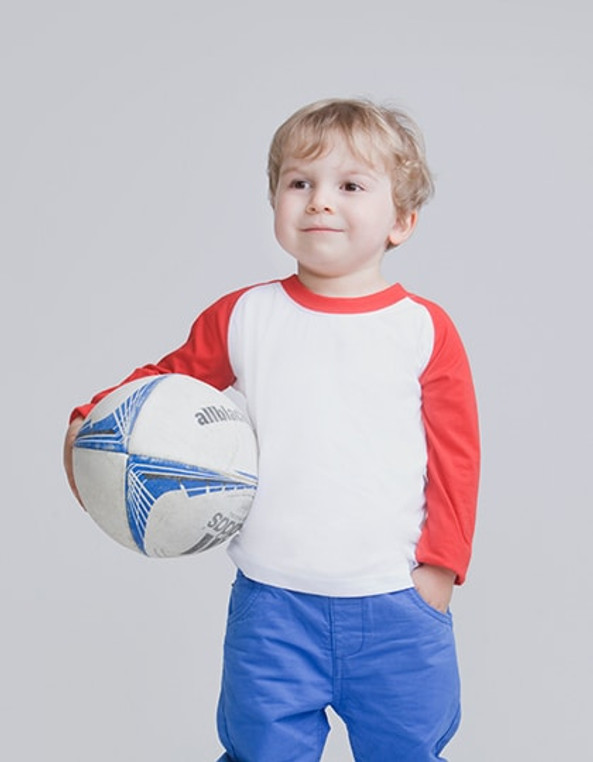 Larkwood LW025 - Premium Long Sleeve Cotton Baseball Tee