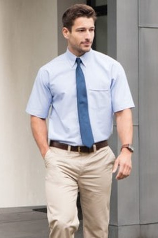 Henbury H515 - Short Sleeve Classic Oxford Shirt