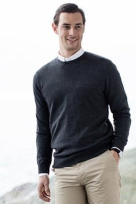 Henbury H725 - Lightweight Cotton Acrylic Crew Neck Sweater