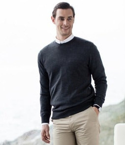 Henbury H725 - Lightweight Cotton Acrylic Crew Neck Sweater