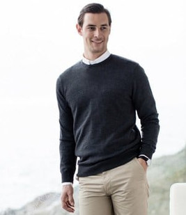 Henbury H725 - Lightweight Cotton Acrylic Crew Neck Sweater