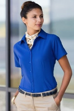 Henbury H596 - Ladies Short Sleeve Anti-bac Wicking Shirt