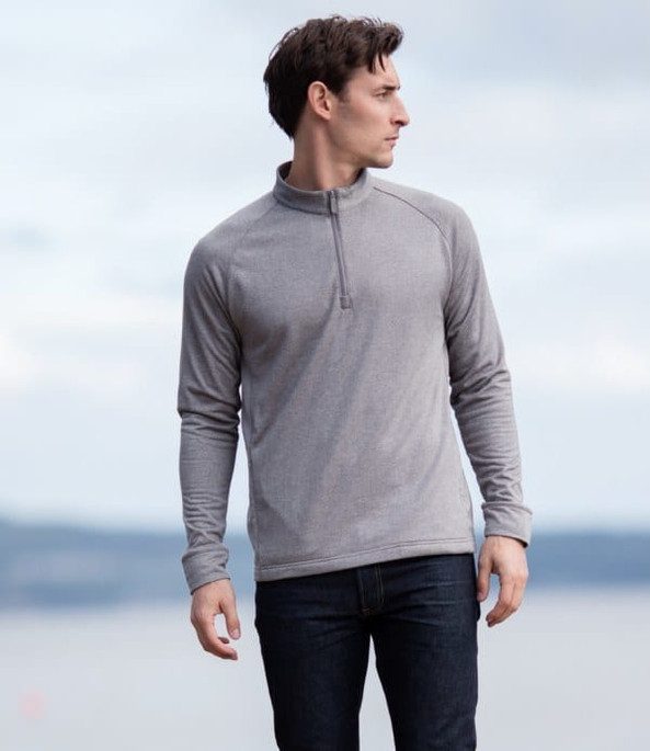 Henbury H862 - Performance Zip Neck Top with Fleece Lining