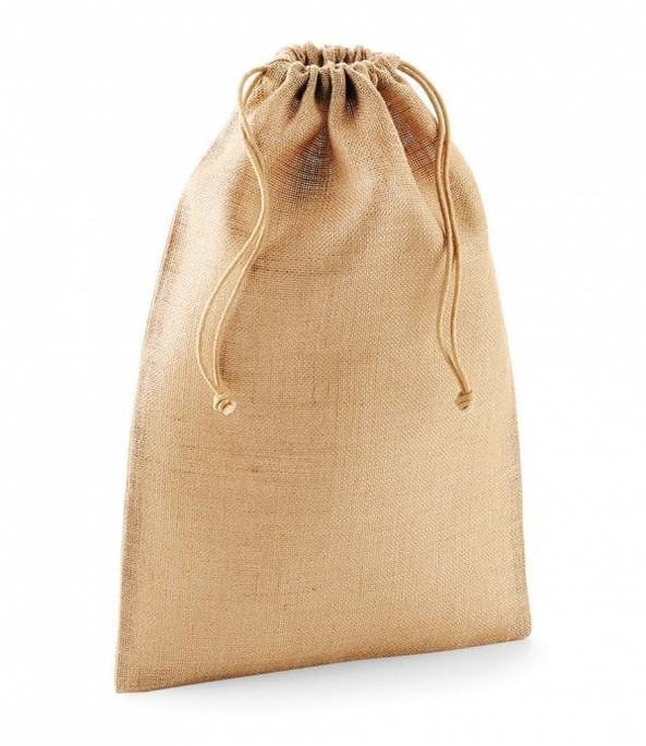 Westford mill W415 - Eco-Friendly Jute Bag with Double Drawcord Closure