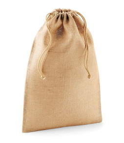 Westford mill W415 - Eco-Friendly Jute Bag with Double Drawcord Closure