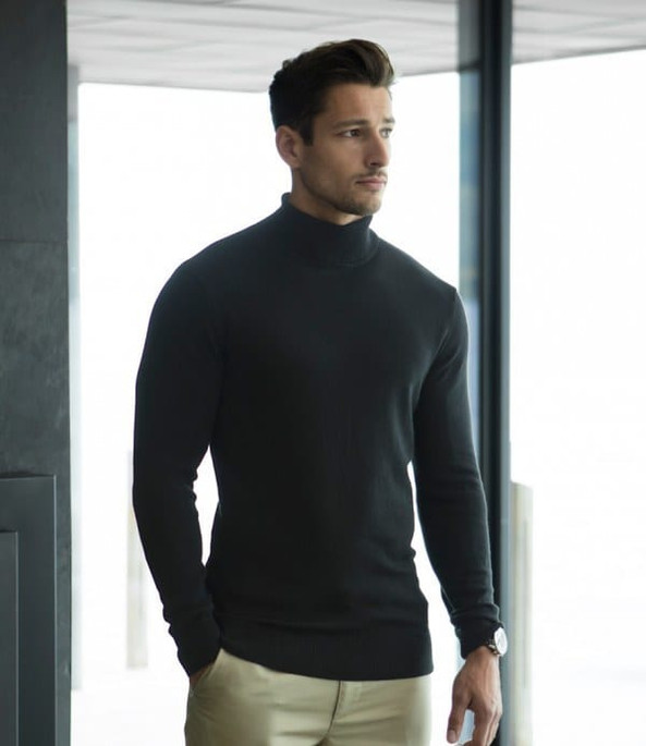 Henbury H727 - Elegant Fine Knit Roll Neck Sweater