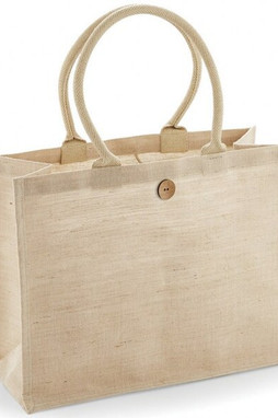 Westford mill W447 - Eco-Friendly Juco Shopper Tote with Cotton Handles
