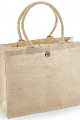 Westford mill W447 - Eco-Friendly Juco Shopper Tote with Cotton Handles