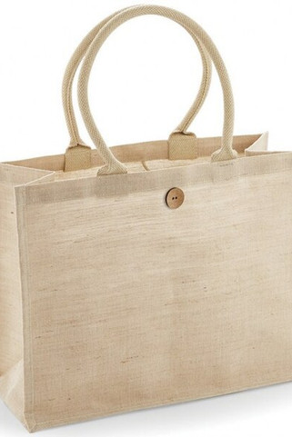 Westford mill W447 - Eco-Friendly Juco Shopper Tote with Cotton Handles