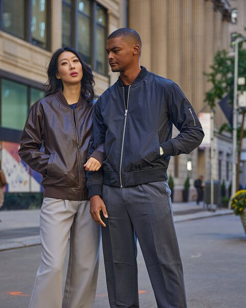 Shaka Wear SHBJ - Water Resistant Nylon Bomber Jacket with Stylish