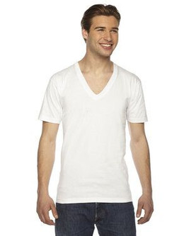 American Apparel 2456W - Unisex Fine Jersey Short-Sleeve V-Neck T-Shirt