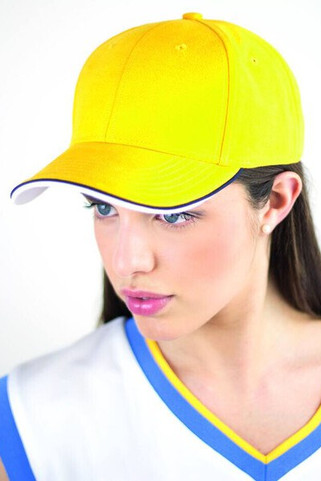 Atlantis AT077 - Casquette 6 Pans Contrastée