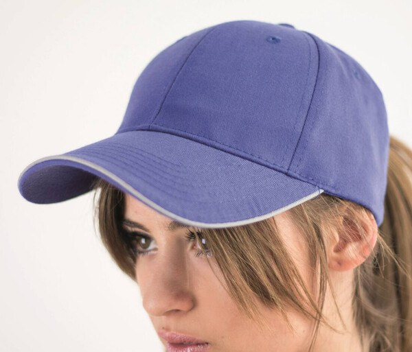 Atlantis AT086 - Reflective Piped Structured Cap with Buckle Closure