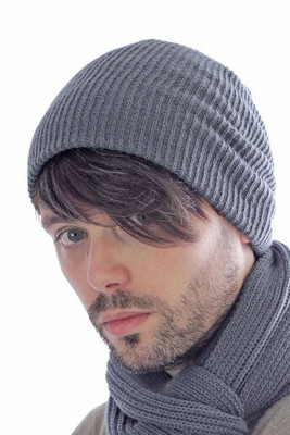 Atlantis AT115 - Chic Winter Ribbed Knit Beanie with Turn-Up