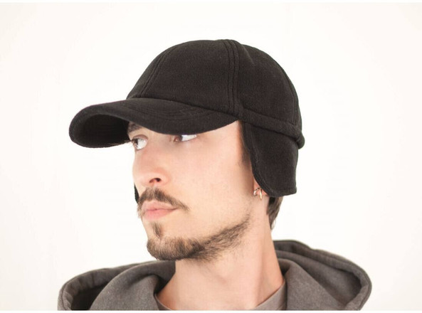 Atlantis AT118 - Polar Fleece Ear-Flap Winter Cap with String Closure