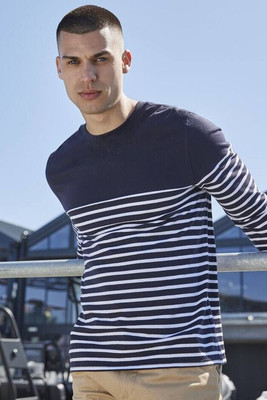 Front row FR134 - Long Sleeved Breton Striped T