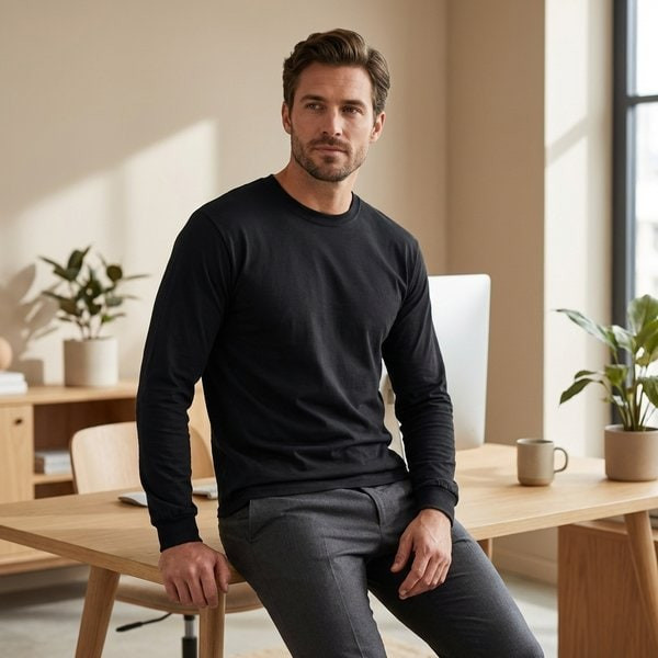 Gildan Men's Heavy Cotton 3/4 Raglan Sleeve T-Shirt 2-Pack – Sport Grey/Navy & Sport Grey/Royal, 80% Cotton