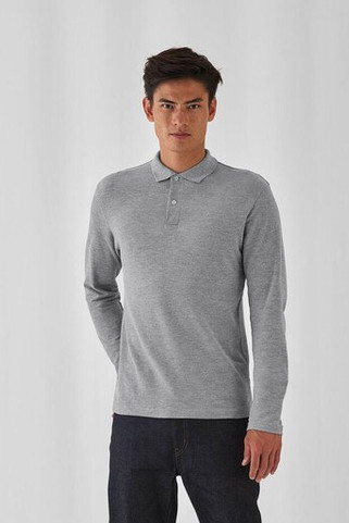 B&C ID1LS - Tricou Polo Clasic cu Mâneci Lungi pentru Bărbați