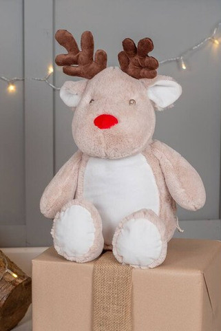 Mumbles MM560 - Kuscheliger Rentier Plüsch mit Reißverschluss