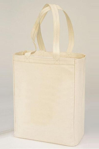 Q-Tees Q1000 - Canvas Gusset Shopping Tote Bag