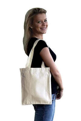 Q-Tees Q125200 - Canvas Book Bag with Gusset