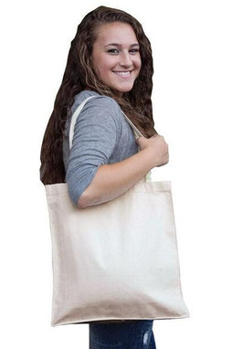 Q-Tees Q125300 - Canvas Shopper with Gusset